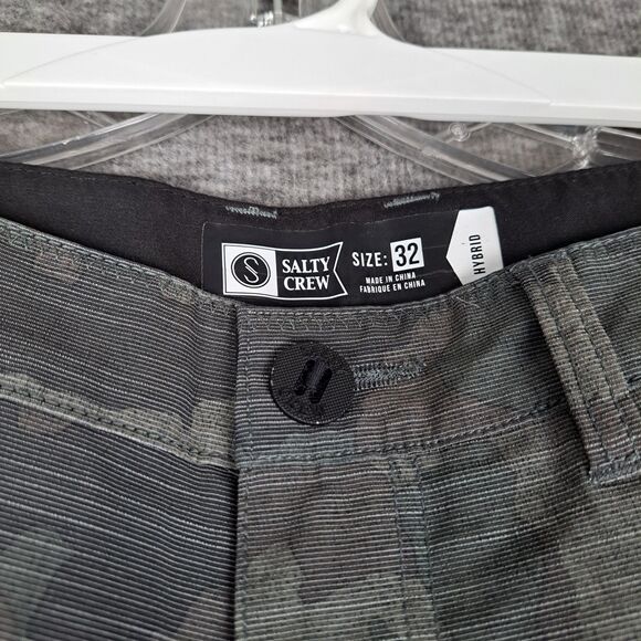 SALTY CREW Mens Shorts Sz 32 Hybrid CAMO Striped Walking Swim Casual Golf Fish - Picture 3 of 12